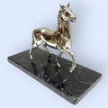 Figura de caballo en plata sobre mármol: elegancia - Cositas Antiguas – La Guadaña, Anticuarios Online en Jerez , vender antigüedades, muebles antiguos