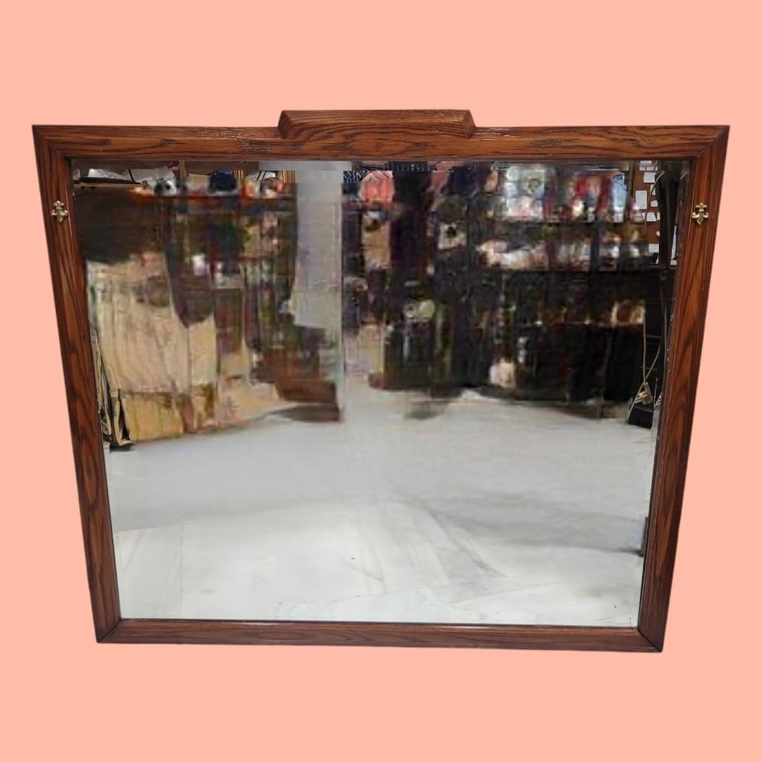 Espejo de Madera con Cristal Biselado: Elegancia Atemporal - Cositas Antiguas – La Guadaña, Anticuarios Online en Jerez , vender antigüedades, muebles antiguos