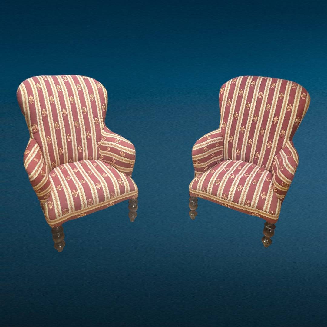 Pareja de Butacas de Caoba de Época – Elegancia y Estilo - Cositas Antiguas – La Guadaña, Anticuarios Online en Jerez , vender antigüedades, muebles antiguos