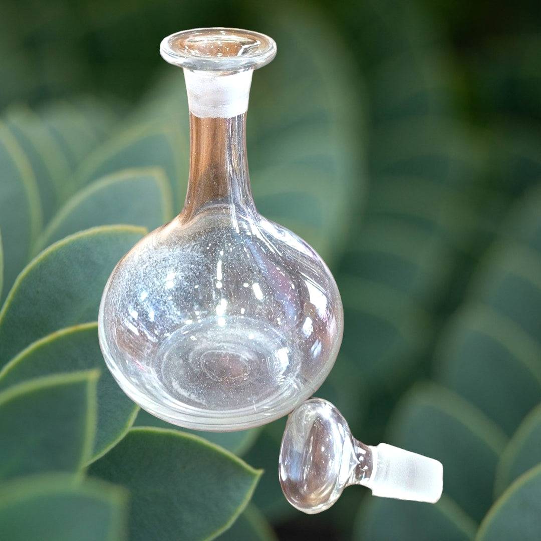 Tarro de Farmacia de Cristal Soplado con Tapón - 1900 - Cositas Antiguas – La Guadaña, Anticuarios Online en Jerez , vender antigüedades, muebles antiguos