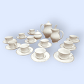 Juego de Café San Claudio en Porcelana Española, Elegancia y Estilo - Cositas Antiguas – La Guadaña, Anticuarios Online en Jerez , vender antigüedades, muebles antiguos