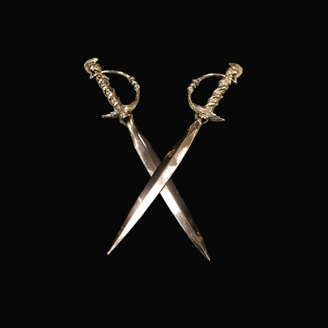 Abrecartas en forma de espadas de metal plateado - Cositas Antiguas – La Guadaña, Anticuarios Online en Jerez , vender antigüedades, muebles antiguos