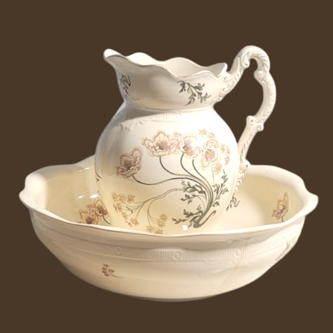 Aguamanil antiguo de porcelana Saint Amand et Hamage Nord - Cositas Antiguas – La Guadaña, Anticuarios Online en Jerez , vender antigüedades, muebles antiguos