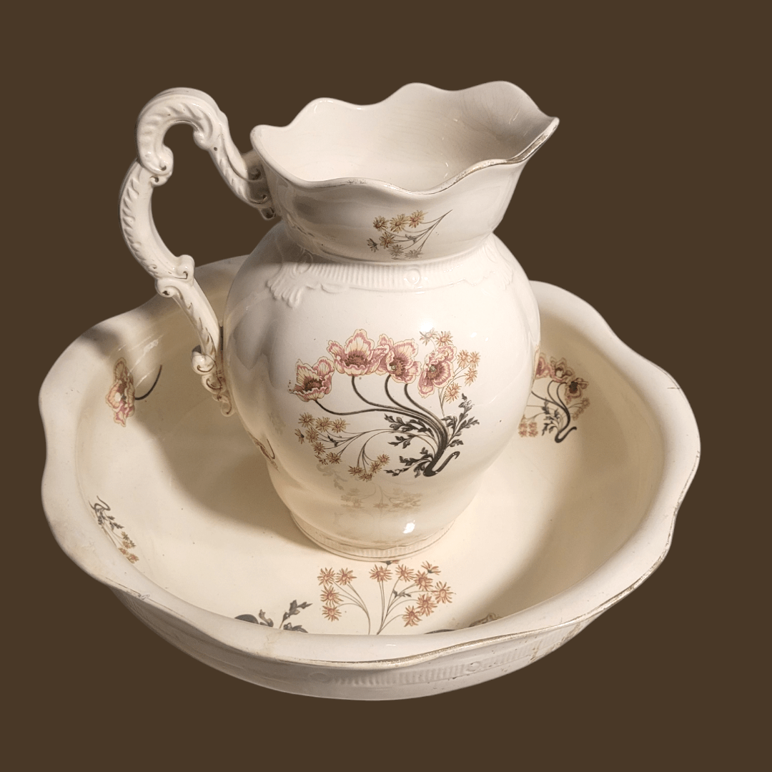 Aguamanil antiguo de porcelana Saint Amand et Hamage Nord - Cositas Antiguas – La Guadaña, Anticuarios Online en Jerez , vender antigüedades, muebles antiguos