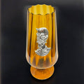 Gran Copa de Cristal con Placa de Don Quijote en Plata - Cositas Antiguas – La Guadaña, Anticuarios Online en Jerez , vender antigüedades, muebles antiguos