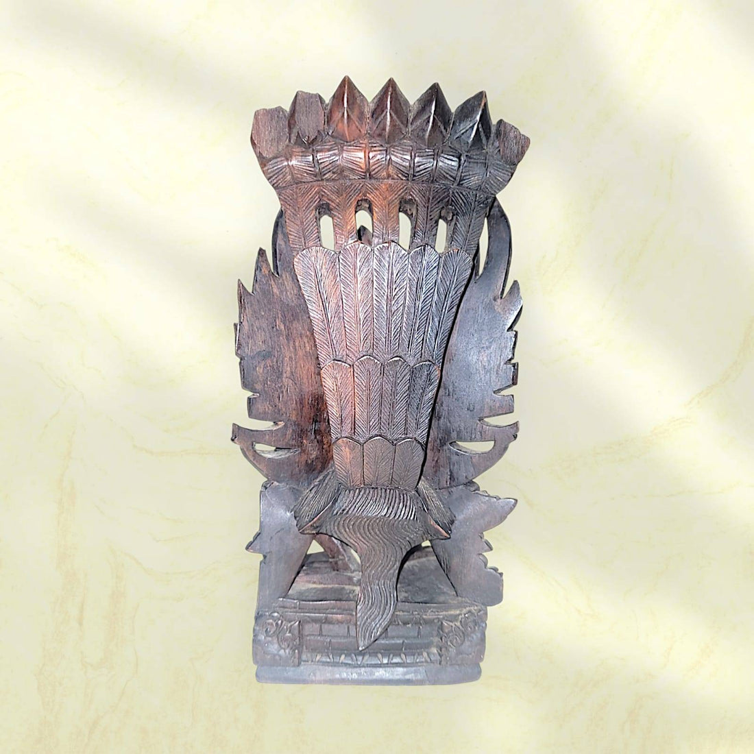 Estatua Nepali de Bhairava en madera – Artesanía tradicional - Cositas Antiguas – La Guadaña, Anticuarios Online en Jerez , vender antigüedades, muebles antiguos