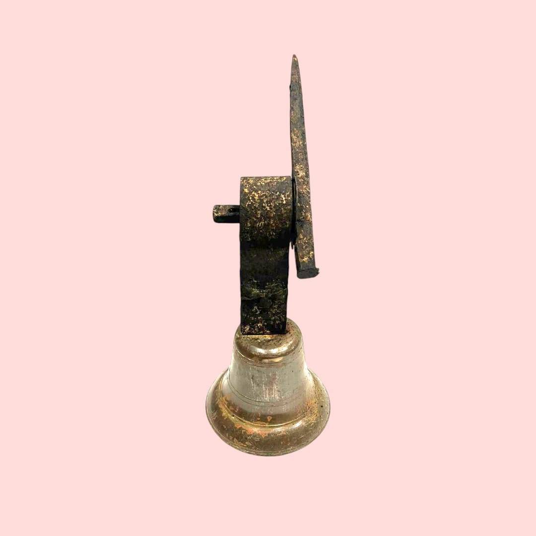 Campanilla de Bronce y Hierro Forjado - Estilo Clásico - Cositas Antiguas – La Guadaña, Anticuarios Online en Jerez , vender antigüedades, muebles antiguos