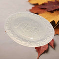 Bandeja de porcelana blanca portuguesa con relieve de pavo - Cositas Antiguas – La Guadaña, Anticuarios Online en Jerez , vender antigüedades, muebles antiguos