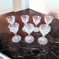 Juego de copas de licor de cristal tallado antiguo - Cositas Antiguas – La Guadaña, Anticuarios Online en Jerez , vender antigüedades, muebles antiguos