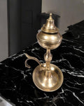 Candil de aceite antiguo en metal dorado con tapa - Cositas Antiguas – La Guadaña, Anticuarios Online en Jerez , vender antigüedades, muebles antiguos
