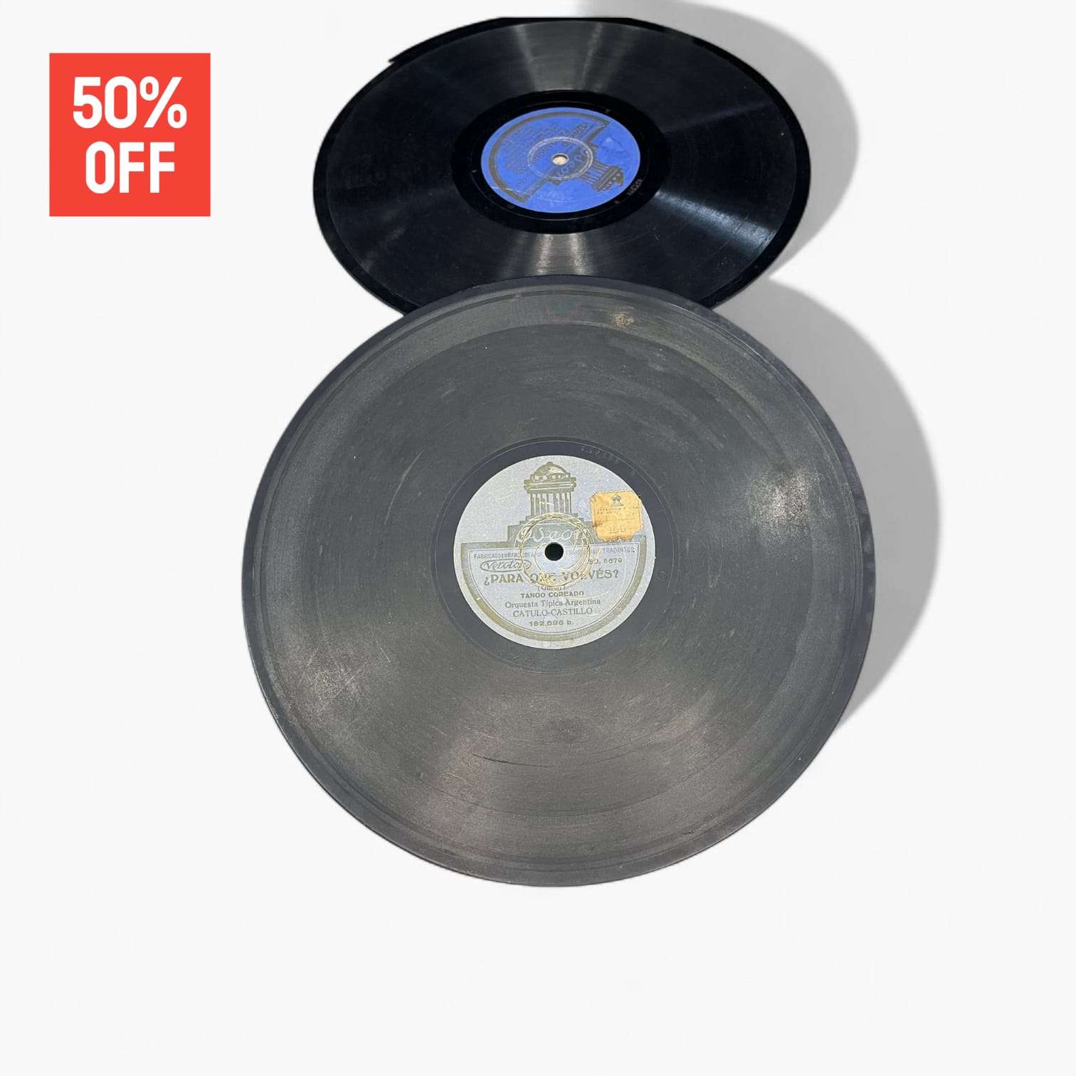 Discos de pizarra antiguos – lote de 10 discos únicos - Cositas Antiguas – La Guadaña, Anticuarios Online en Jerez , vender antigüedades, muebles antiguos