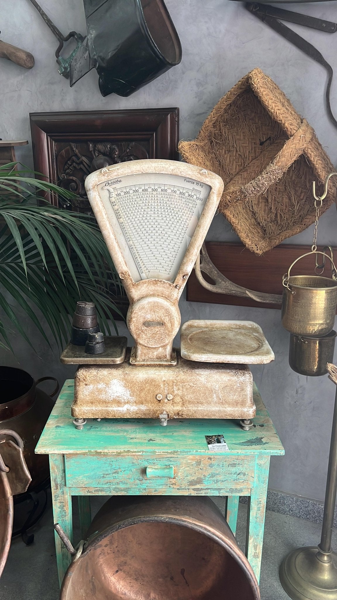 Bascula de Comercio - Medicion, Precisa - Cositas Antiguas – La Guadaña, Anticuarios Online en Jerez , vender antigüedades, muebles antiguos