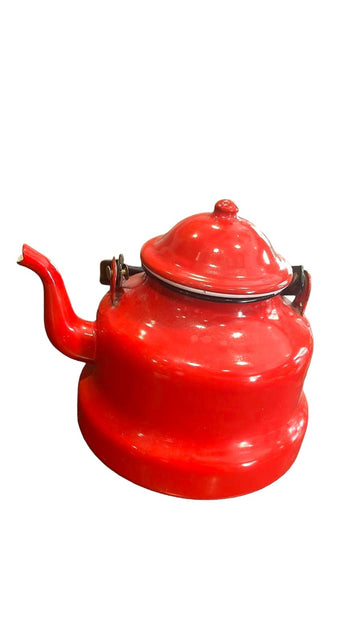 Cafetera Antigua Roja – Elegante Decoración de Cocina - Cositas Antiguas – La Guadaña, Anticuarios Online en Jerez , vender antigüedades, muebles antiguos