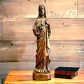Sagrado Corazón - Talla en madera Jesus - Cositas Antiguas – La Guadaña, Anticuarios Online en Jerez , vender antigüedades, muebles antiguos