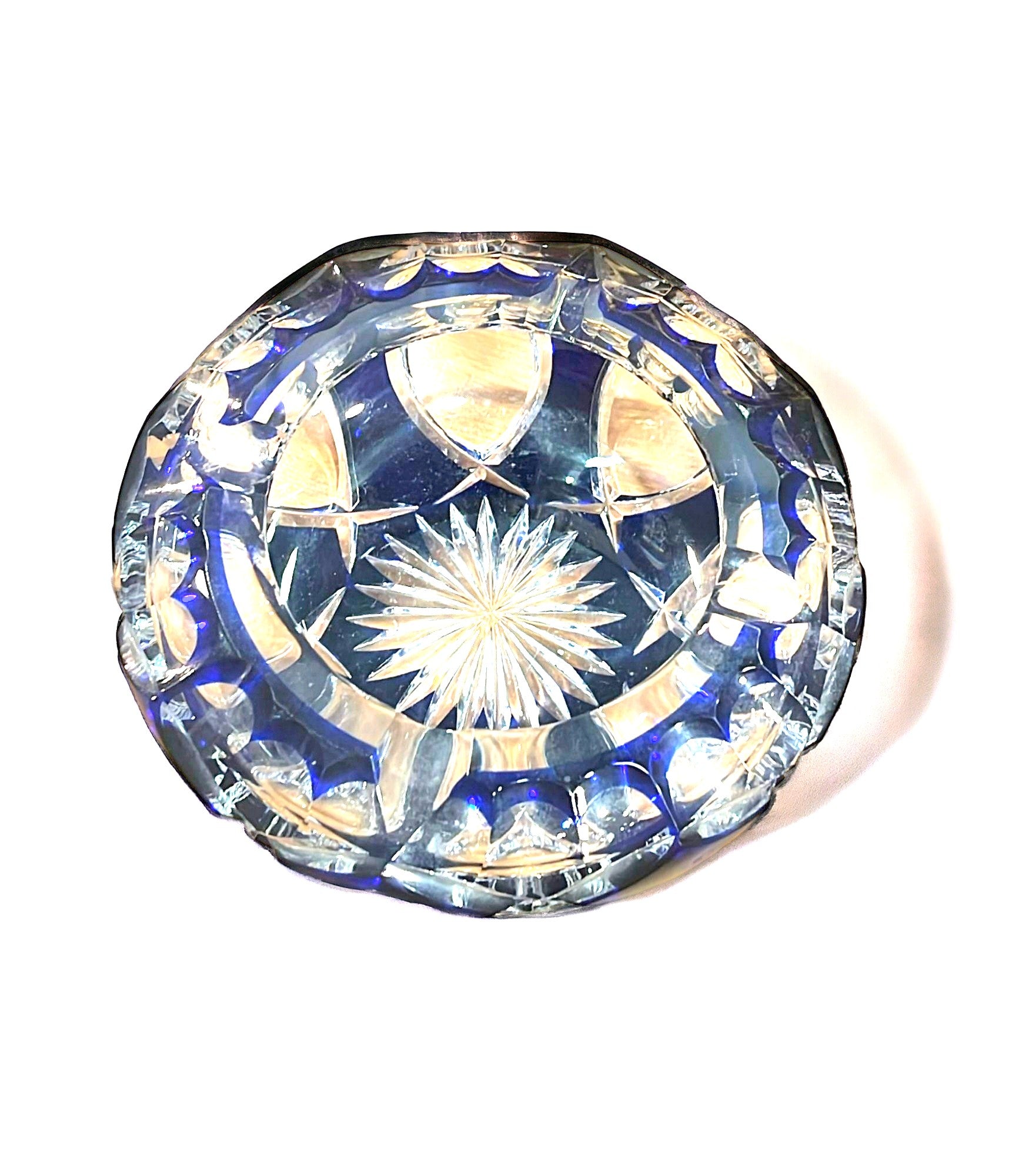 Cenicero Cristal Bohemia Bicolor - Cositas Antiguas – La Guadaña, Anticuarios Online en Jerez , vender antigüedades, muebles antiguos