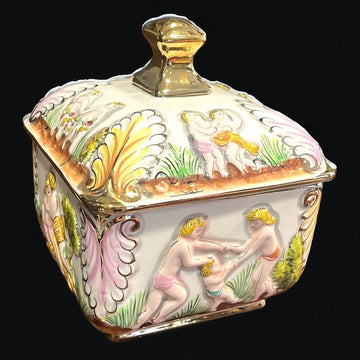 Bombonera Porcelana - Bombonera decorada - Cositas Antiguas – La Guadaña, Anticuarios Online en Jerez , vender antigüedades, muebles antiguos