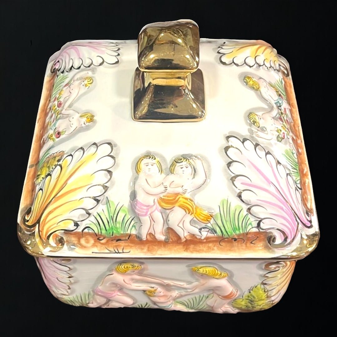Bombonera Porcelana - Bombonera decorada - Cositas Antiguas – La Guadaña, Anticuarios Online en Jerez , vender antigüedades, muebles antiguos