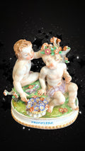 Pareja de Amorcillos Primavera - Cositas Antiguas – La Guadaña, Anticuarios Online en Jerez , vender antigüedades, muebles antiguos
