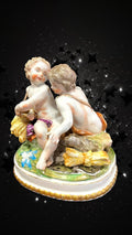 Pareja de Amorcillos Recolectores - Cositas Antiguas – La Guadaña, Anticuarios Online en Jerez , vender antigüedades, muebles antiguos