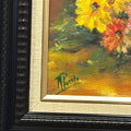 Óleo Original sobre Lienzo de Flores Firmado por M. Puerto - Cositas Antiguas – La Guadaña, Anticuarios Online en Jerez , vender antigüedades, muebles antiguos