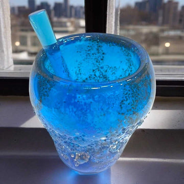 Mortero de Cristal de Murano en Tonos Azules - Cositas Antiguas – La Guadaña, Anticuarios Online en Jerez , vender antigüedades, muebles antiguos