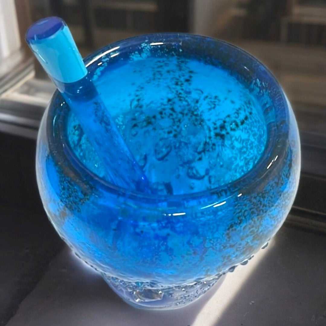 Mortero de Cristal de Murano en Tonos Azules - Cositas Antiguas – La Guadaña, Anticuarios Online en Jerez , vender antigüedades, muebles antiguos