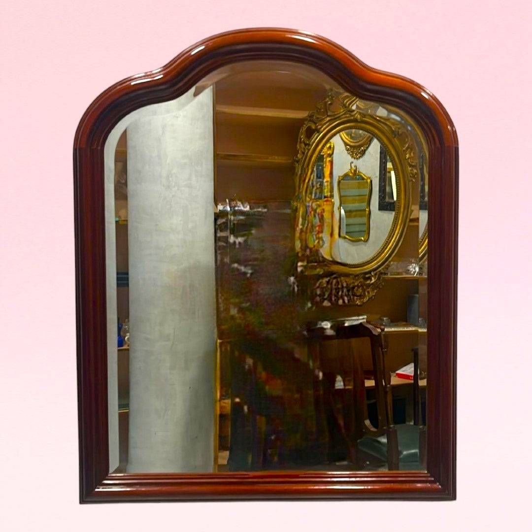 Espejo de consola en caoba con cristal biselado - Cositas Antiguas – La Guadaña, Anticuarios Online en Jerez , vender antigüedades, muebles antiguos