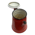 Cafetera o tetera de metal esmaltado rojo brillante - Cositas Antiguas – La Guadaña, Anticuarios Online en Jerez , vender antigüedades, muebles antiguos