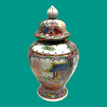 Tibor de cerámica china antigua, pintado a mano con paisaje - Cositas Antiguas – La Guadaña, Anticuarios Online en Jerez , vender antigüedades, muebles antiguos