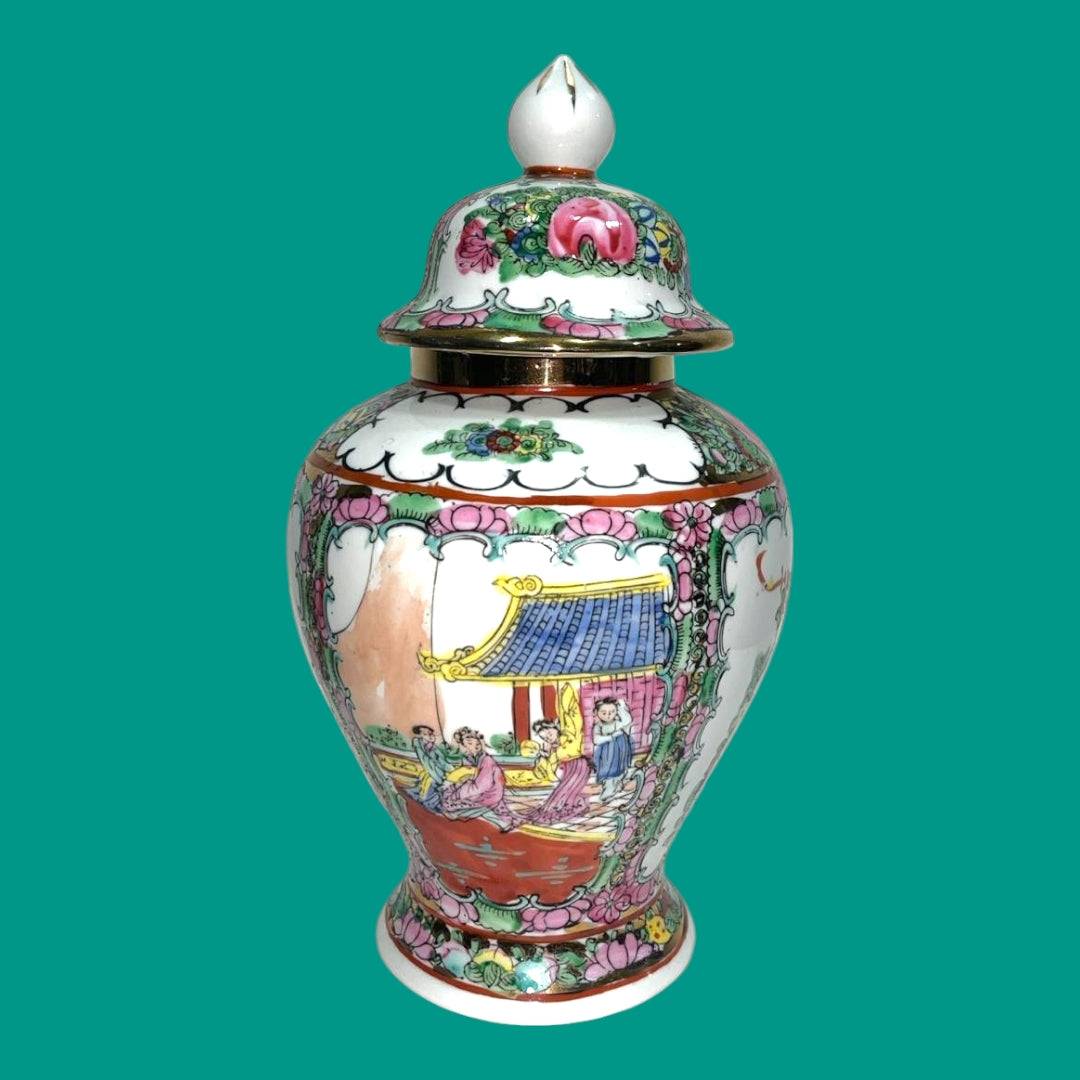 Tibor de cerámica china antigua, pintado a mano con paisaje - Cositas Antiguas – La Guadaña, Anticuarios Online en Jerez , vender antigüedades, muebles antiguos