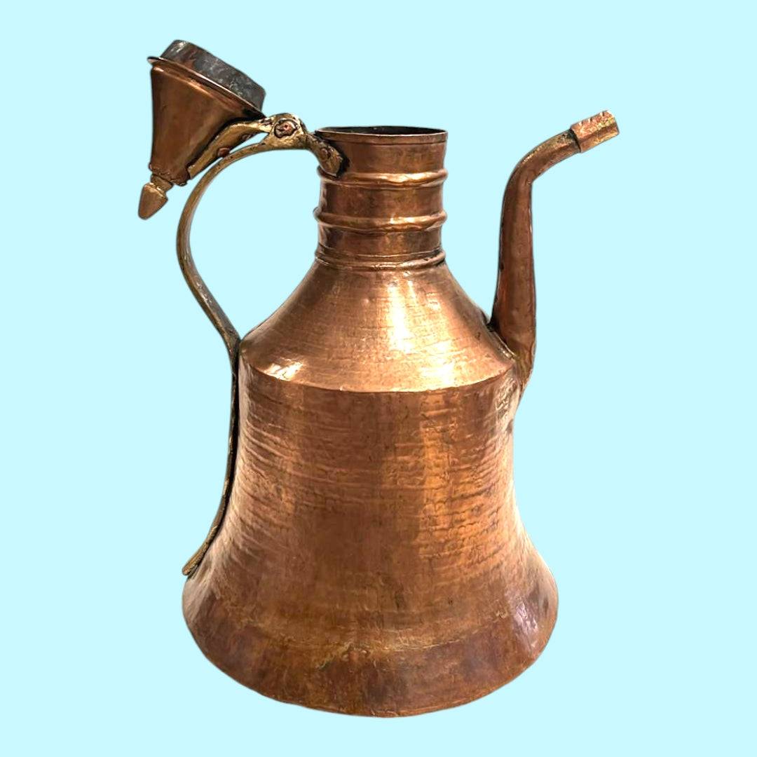 Cafetera/tetera turca |Cobre con caño de cisne, única - Cositas Antiguas – La Guadaña, Anticuarios Online en Jerez , vender antigüedades, muebles antiguos