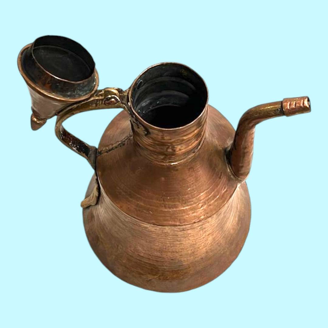 Cafetera/tetera turca |Cobre con caño de cisne, única - Cositas Antiguas – La Guadaña, Anticuarios Online en Jerez , vender antigüedades, muebles antiguos