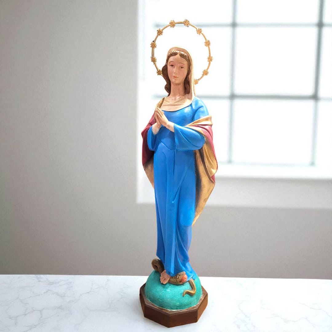 Inmaculada Concepción de Olot – Devoción y belleza única - Cositas Antiguas – La Guadaña, Anticuarios Online en Jerez , vender antigüedades, muebles antiguos