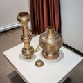 Lampara India antigua de metal y cobre artesanal única - Cositas Antiguas – La Guadaña, Anticuarios Online en Jerez , vender antigüedades, muebles antiguos