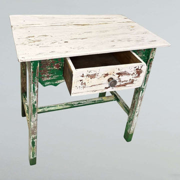 Mesa tocinera antigua de madera con cajón – pieza rústica - Cositas Antiguas – La Guadaña, Anticuarios Online en Jerez , vender antigüedades, muebles antiguos