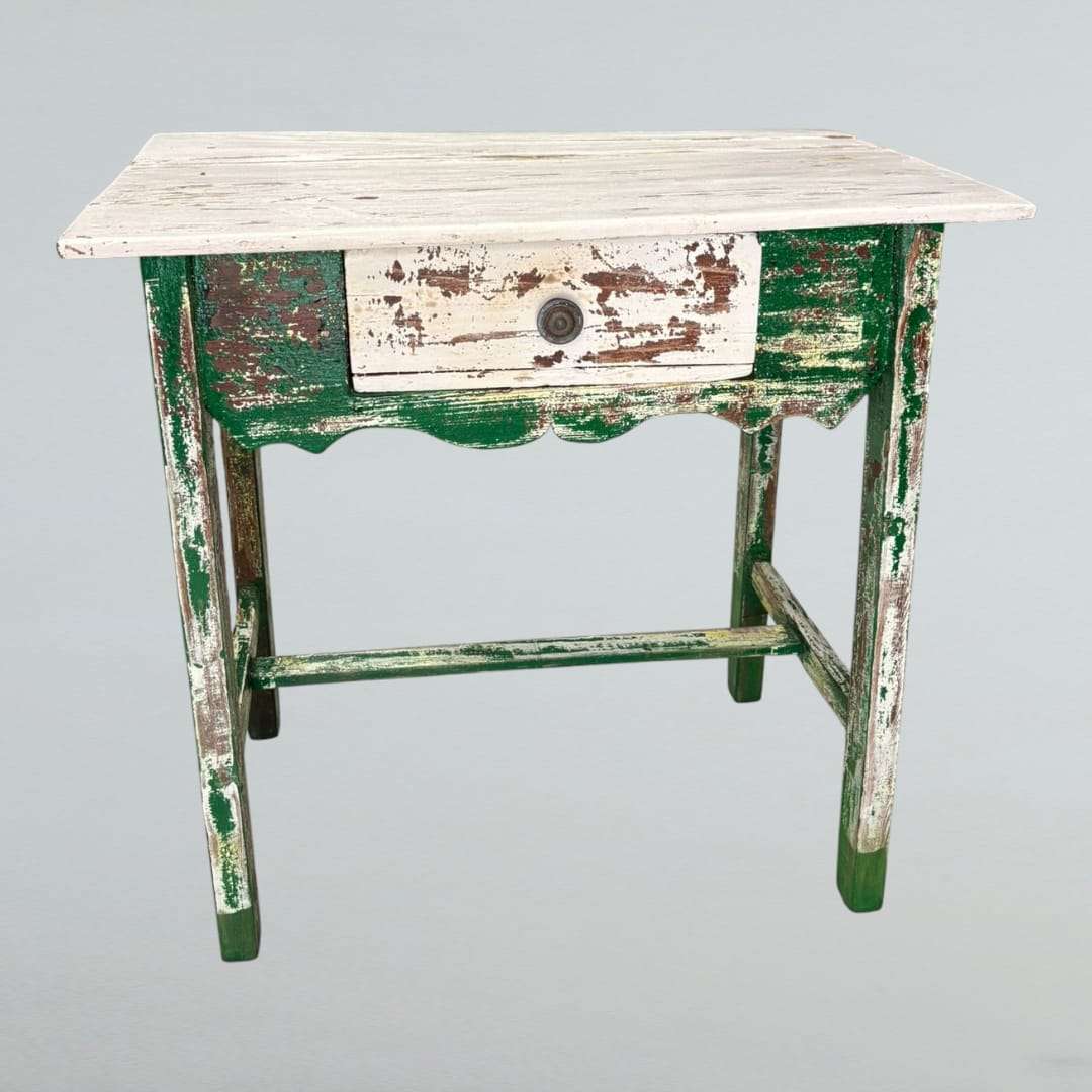 Mesa tocinera antigua de madera con cajón – pieza rústica - Cositas Antiguas – La Guadaña, Anticuarios Online en Jerez , vender antigüedades, muebles antiguos