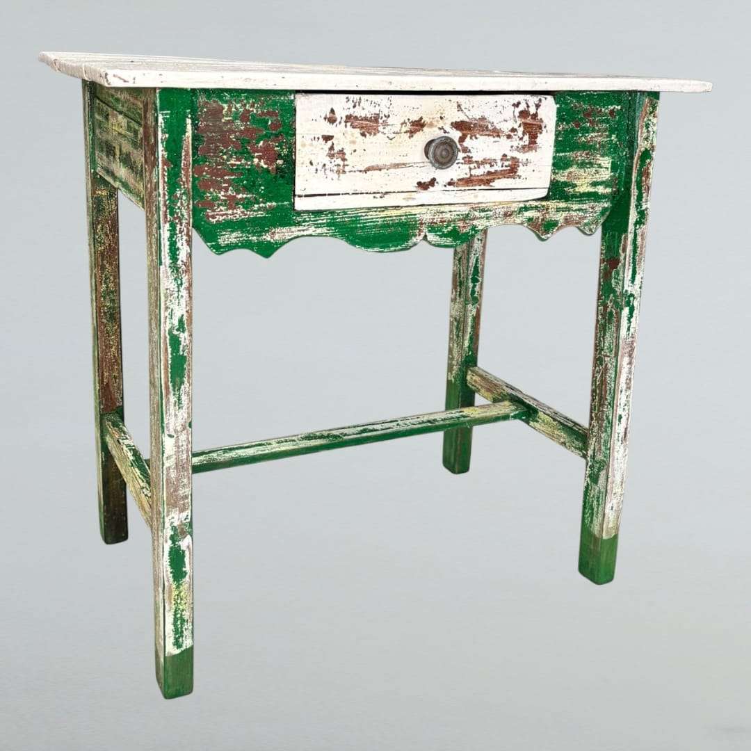 Mesa tocinera antigua de madera con cajón – pieza rústica - Cositas Antiguas – La Guadaña, Anticuarios Online en Jerez , vender antigüedades, muebles antiguos