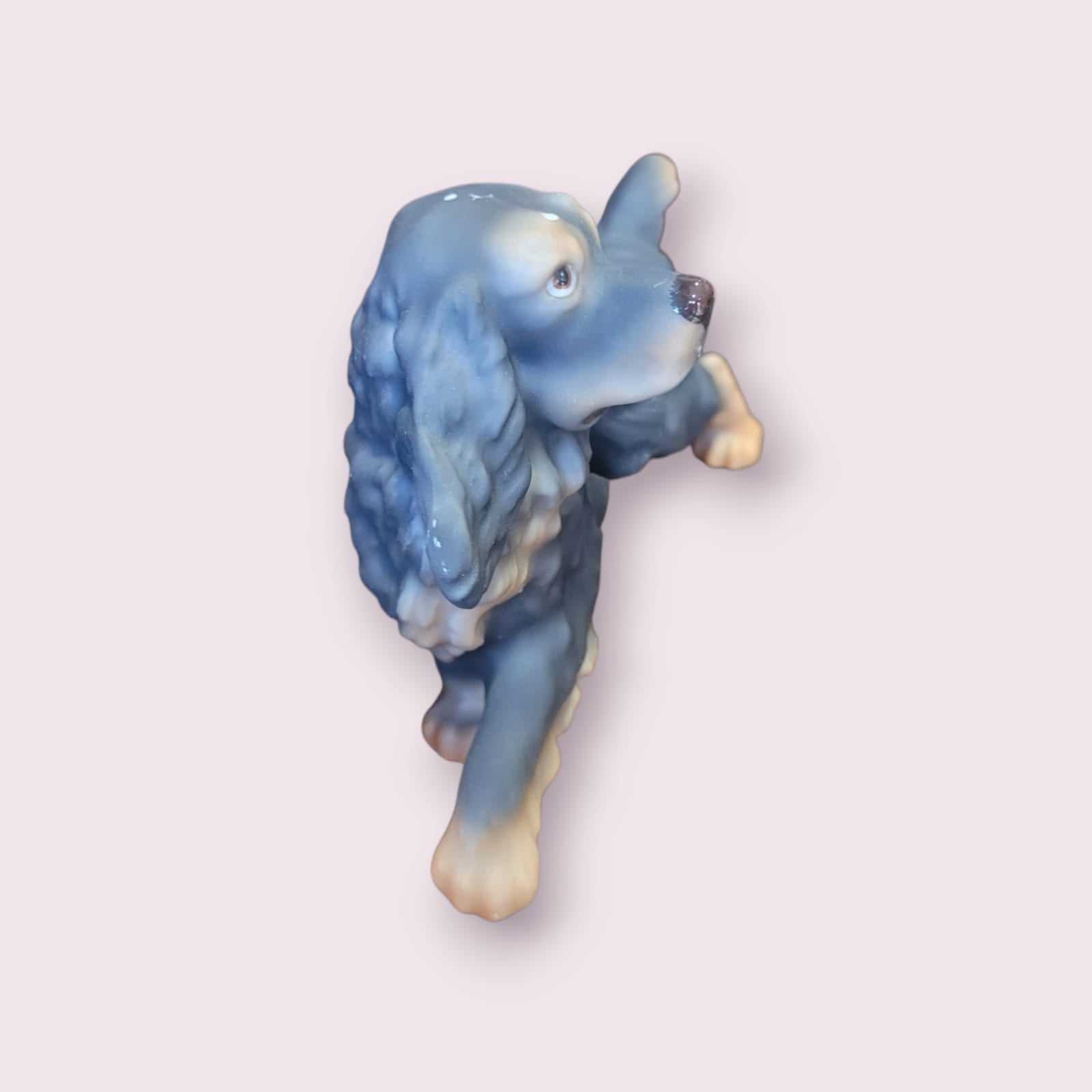 Figura Cocker Spaniel Azul - Escultura Martín | Limitada - Cositas Antiguas – La Guadaña, Anticuarios Online en Jerez , vender antigüedades, muebles antiguos
