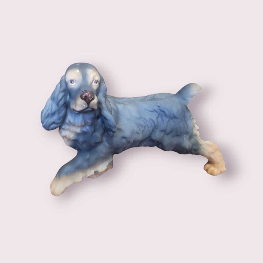 Figura Cocker Spaniel Azul - Escultura Martín | Limitada - Cositas Antiguas – La Guadaña, Anticuarios Online en Jerez , vender antigüedades, muebles antiguos