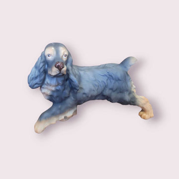 Figura Cocker Spaniel Azul - Escultura Martín | Limitada - Cositas Antiguas – La Guadaña, Anticuarios Online en Jerez , vender antigüedades, muebles antiguos