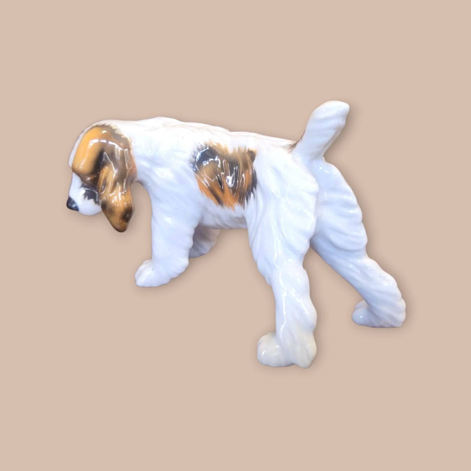 Perro Cocker de Porcelana Alemana – Sello Trébol (Años 50) - Cositas Antiguas – La Guadaña, Anticuarios Online en Jerez , vender antigüedades, muebles antiguos