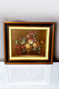 Oleo Centro Floral de Juan Lara - Vintage - Cositas Antiguas – La Guadaña, Anticuarios Online en Jerez , vender antigüedades, muebles antiguos