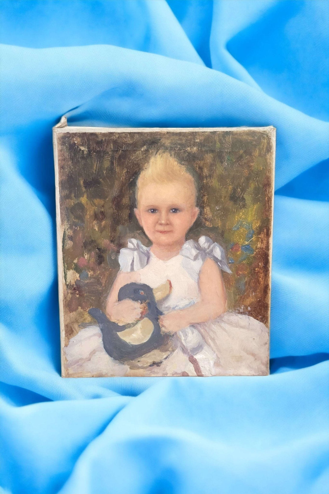 Oleo Niño - Pintura de Oleo con Envio Gratis - Cositas Antiguas – La Guadaña, Anticuarios Online en Jerez , vender antigüedades, muebles antiguos