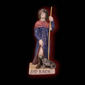 Figura San Roque de terracota esmaltada y pintada a mano - Cositas Antiguas – La Guadaña, Anticuarios Online en Jerez , vender antigüedades, muebles antiguos