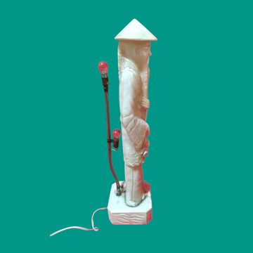 Lámpara de alabastro monje chino con luz indirecta trasera - Cositas Antiguas – La Guadaña, Anticuarios Online en Jerez , vender antigüedades, muebles antiguos