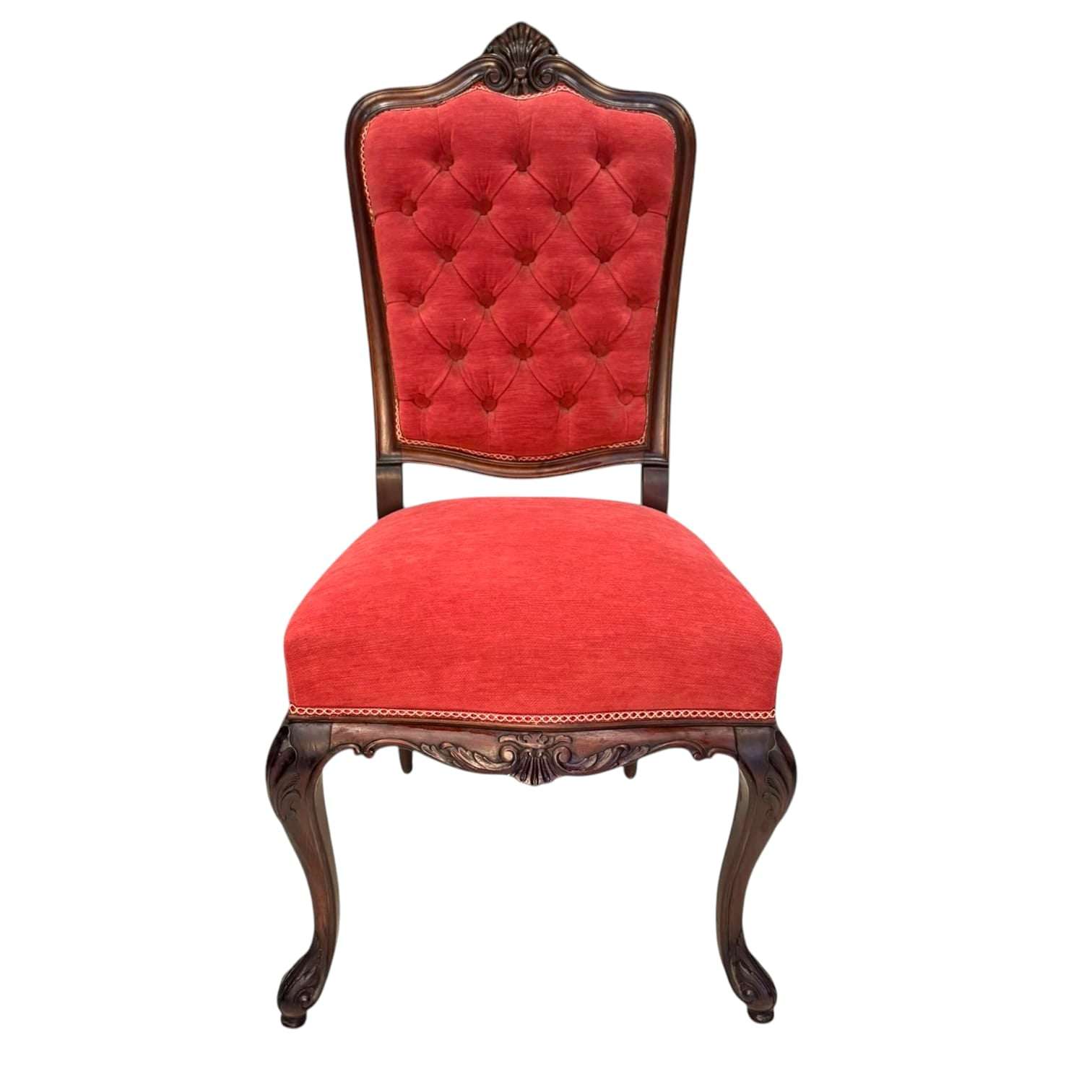 Lote de 3 Sillas Luis XV antiguas tapizadas en rojo - Cositas Antiguas – La Guadaña, Anticuarios Online en Jerez , vender antigüedades, muebles antiguos