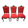 Lote de 3 Sillas Luis XV antiguas tapizadas en rojo - Cositas Antiguas – La Guadaña, Anticuarios Online en Jerez , vender antigüedades, muebles antiguos