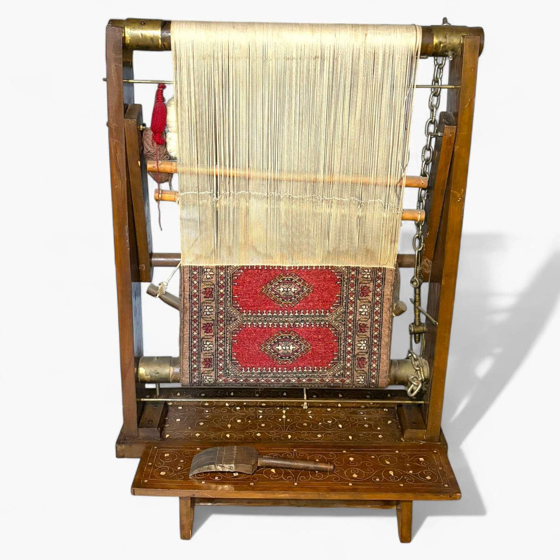 Telar Antiguo con Incrustaciones de Nácar Único Artesanal - Cositas Antiguas – La Guadaña, Anticuarios Online en Jerez , vender antigüedades, muebles antiguos