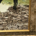 Óleo de toro en el campo firmado por Miguel Parra - Cositas Antiguas – La Guadaña, Anticuarios Online en Jerez , vender antigüedades, muebles antiguos