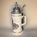 Jarra de cerveza alemana de porcelana con tapa metal - Cositas Antiguas – La Guadaña, Anticuarios Online en Jerez , vender antigüedades, muebles antiguos